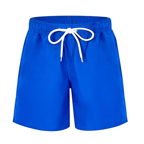 TRAMLE Boys Swimming Shorts Quick Dry Board Trunks Casual Walking Sports Beach Shorts for Kids Toddler 13-14 Years Blue