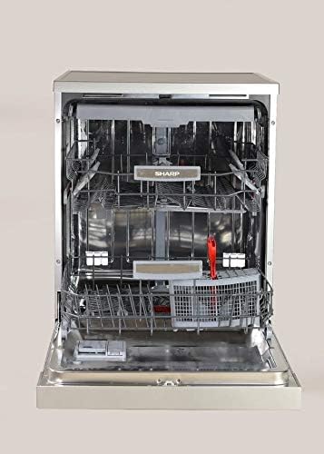 ഇൻ്റീരിയർ view റാക്കുകളുള്ള ഷാർപ്പ് QW-V615-SS3 ഡിഷ്വാഷറിന്റെ