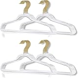 Der goldene 360º schwenkbare Metallhaken, bequem, um Kleidung aus jedem Winkel aufzunehmen, gibt es auch 2-Schnitte an den Schultern, um Hemden und Kleider mit Schnürsenkeln aufzuhängen.