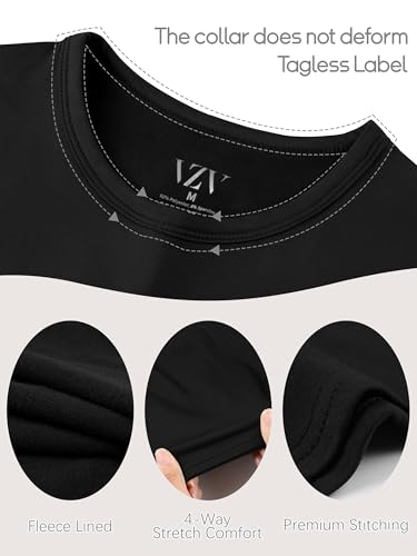 VZV 3 Set Girls Thermal Set Kids Thermal Underwear Fleece Lined Girls Base Layer Long Johns for Kids Cold Weather3