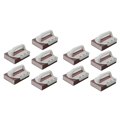 TOVINANNA 2sets 5pcs Emery Cleaning Sponge with Handle Kitchen Decontamination Brush for Pots Tools and Removal Convenient and Cleaning Random Color 5pcs*2