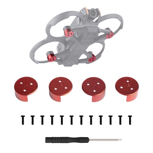 Image of Bottom Protector Cover for DJI Avata 2, 4 PCS Aluminum Alloy Anti-Scratch Dust-Proof Bump Proof Dust Heield Drone Accessories for DJI Avata 2 (Red), Prevents Bottom Wear and Tear