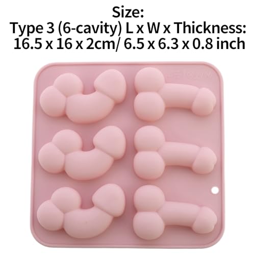 Molde de silicona forma de órgano masculino 7 x 5 x 2.54 cm miniatura 2