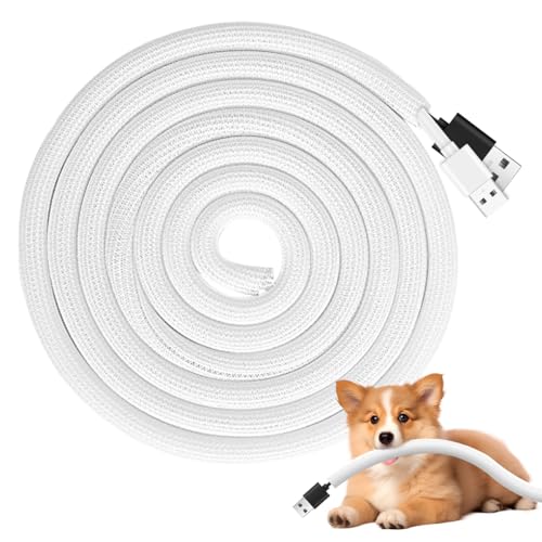 Protector Cable Mascotas 3 m - 10 mm, Cierre Automático Recortable Cubre Cables Proporciona Una Resistencia Eficaz contra Los Mordiscos De Las Mascotas, El Desgaste Diario y Los Tirones Accidentales