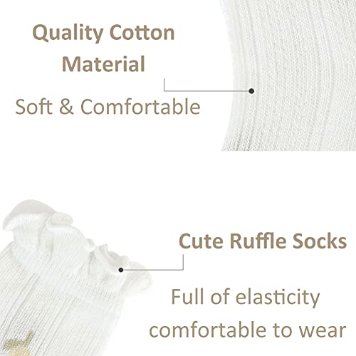 Watoche Baby Girls Socks Toddler Girl Ruffle Socks Little Girls Frilly Dress Socks Cotton Summer Mesh Socks(Mesh Flower,6-12M) #TOP2