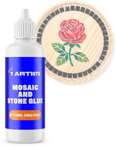 Mosaic Glue 80 ml โ Strong Mosaic Art Adhesive for Glass, Ceramic & Broken Tiles | Waterproof & Clear Tile Glue for Indoor & Outdoor Craft Projects