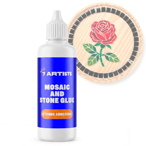 7 Artists Mosaic Glue 80 ml - Perfect For Arts, Crafts & DIY – Transparent | Adhesive Mosaics Glue Clear