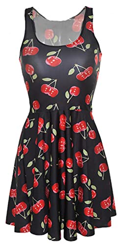 Image of Sister Amy Printed Elastic Sleeveless Shaping Breathable Camisole Skater Dress