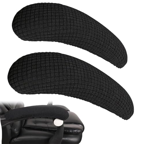 GXGM Couvertures D'accoudoir de Chaise de Bureau,Housse de Chaise de Bureau Extensible,Housses de Sièges d'ordinateur Rotatif Élastique,Lavable Couverture...