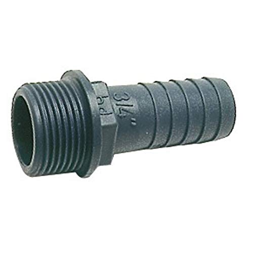Embout mâle en PP 3/4 x 20 mm OSCULATI anti-corrosion haute résistance pour tuyau souple