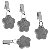 Mikikit 4Stücke Tischdeckenbeschwerer Blumenförmige Gewichte mit Metallclip für Outdoor und Essbereiche Tischdeckenklammern