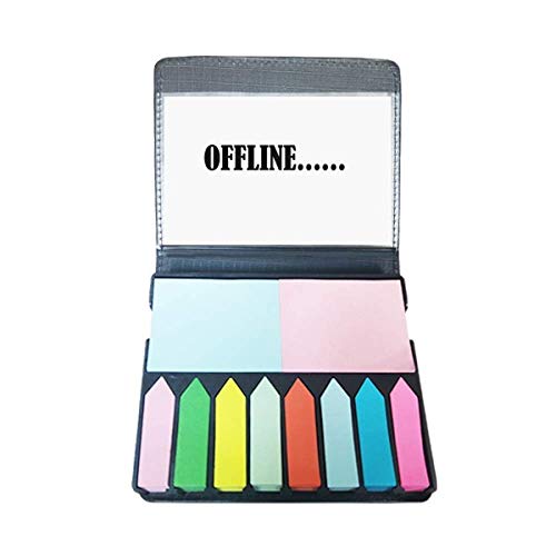 Note auto-adhésive élégante en boîte et marque-page couleur pour organisation