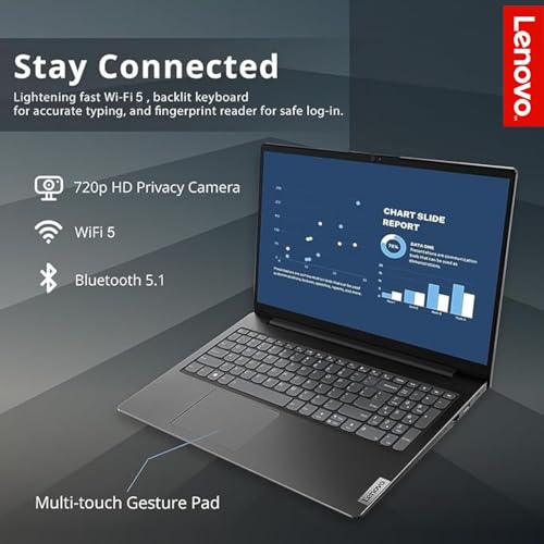 Image of Lenovo V15 15.6 inch FHD Laptop - 1TB PCIe NVMe M.2 SSD - 32GB DDR4 RAM - Intel Dual-Core Processor - Windows 11 Pro - HDMI - WiFi & Bluetooth - Low-Blue Light - Ethernet Port - WOWPC Recovery USB