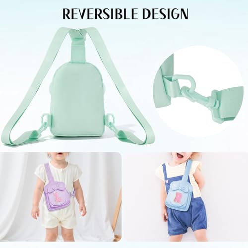 Uygafly Gifts for Girls Kids Toddler,Initial Crossbody Bag Purse Green,S by Uygafly - Used condition - Image 6