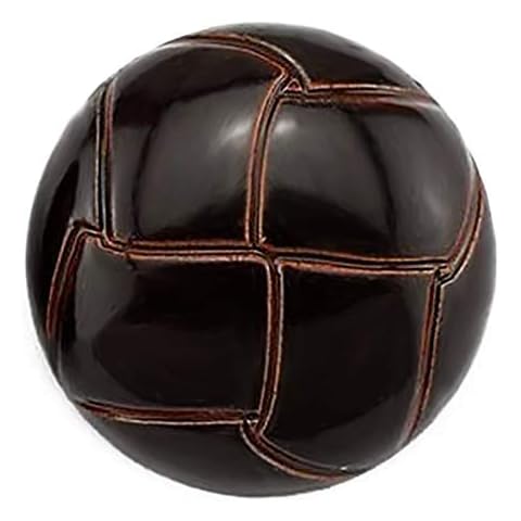 Anjing 10 Pcs Plastic Round Buttons Imitation Leather Pattern for Suit Dress Coat Embellish Coffee 20mm Cover