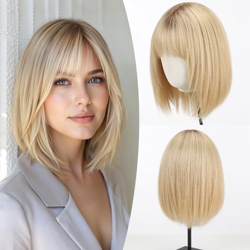 EMMOR 12 Inch Human Hair Wig for Women - Shoulder