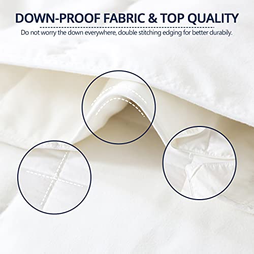 Globon Down Blanket, Extra Lightweight Summer Comforter/Duvet Insert, Noiseless & Extra Soft, Queen Size 90X90 Inches,10 Ounce Fill Weight, White…… #TOP3