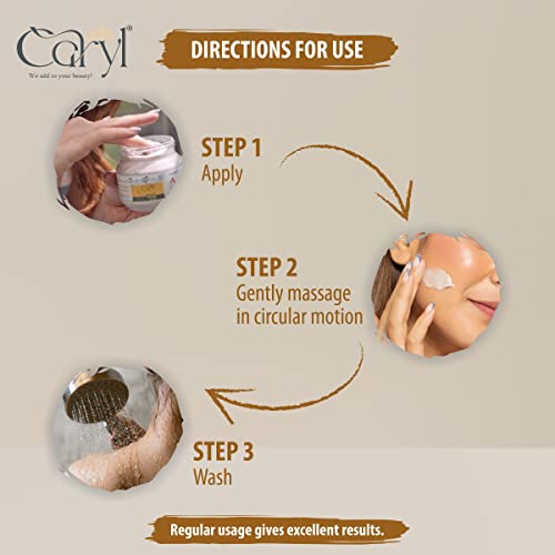 Image of Caryl 200 gm Cocoa Coffee Face Scrub | Tan & Dirt Removal Scrub | Deep Exfoliation, Removes Blackhead, Dead Skin | Face & Body Scrub for Women & Men | All Skin Types | Paraben & Sulfate Free