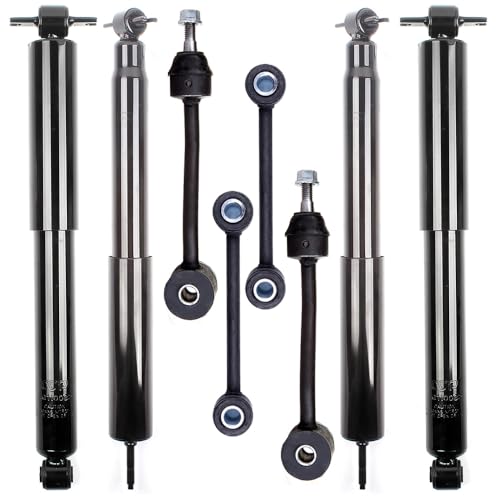 Abrillvt Struts Shock suspension kit for 1997 1998 1999 2000 2001 2002 2003 2004 2005 2006 for Jeep Wrangler Rear shock absorber Front shock absorber Stabilizer Bar Link Kit 8 Pcs, 344403 32196