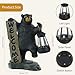 OOSTONEE Solar Garden Statues Welcome Bear Figurine, Solar Yard Decorations Lawn Ornaments, Unique Outside Decor for Porch, Gift for Mom Birthday Women