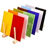 12 Bögen Buntglas Blätter, Buntglas Zubehör für Buntglas Projekte Vielfalt Mosaik Glas Kunst Buntglas Verschiedene Kathedrale Glas für DIY Home Decoration (Farbmischung, 20×30cm)