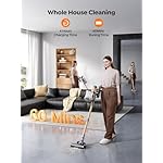 Cordless Vacuum Cleaner, 550W 45KPA 60 Mins Runtime Self-Standing Vacuum Cleaners for Home, Stick Vacuum with Charging Dock Station Removable Battery, Handheld Vacuum for Pet Hair/Carpet/Floor - Image 3