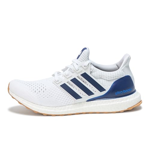 adidas Men's Ultraboost 1.0, White/Dark Blue/Gum, 142
