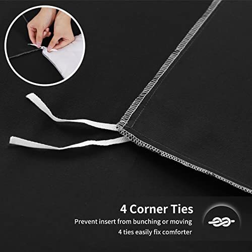 Ruikasi Black Duvet Cover King Size - Soft King Size Duvet Cover Set With Zipper Closure, All Season Comforter Cover Brushed Microfiber Bedding Set, 1 Duvet Cover 104X90 Inches And 2 Pillow Shams #TOP4