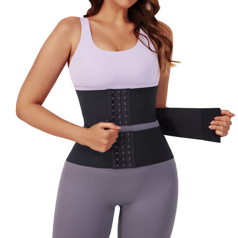 FANCYSIO Waist Trainer For Women Adjust Your Snatch Triple Trainer Wrap, Tummy Wrap Waist Trimmer for Women Compression Wrap