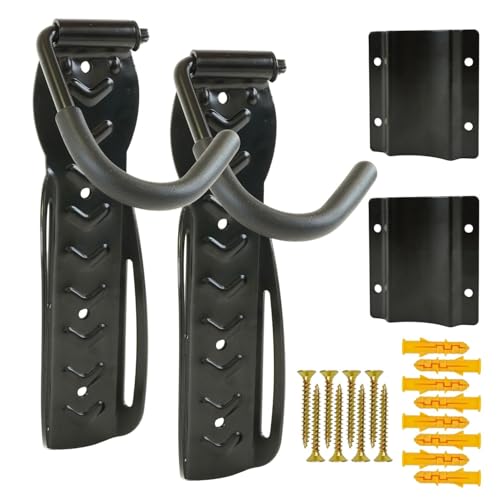 PELISPAN® 2 Soportes Para Bicicleta Pared con Protector De Pared| Gancho Bicicleta Hasta 30kg De Carga (2)