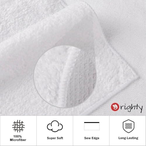 Orighty Set de 6 Serviettes Blanches en Microfibres - Séchage Rapide et Absorbantes pour Gym et Yoga - 40,6 x 71,1 cm, Légères et Fines – Image 3