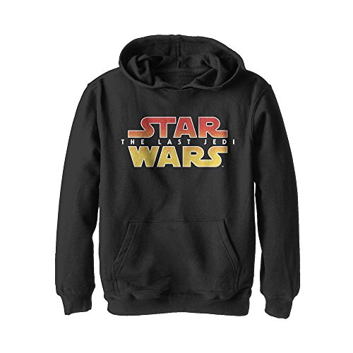 Star Wars Boys' Hooded Pullover Fleece, Black, Large