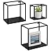 Amazon.com: MyGift Black Metal Cube-Frame Wall Hanging Shelves, Set of ...