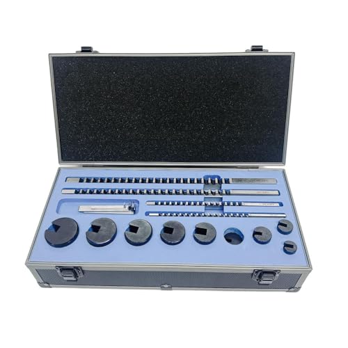 Prolinemax 18 Pc No.10 HSS Keyway Broach Set Precision Ground Teeth Cutter Bushings Shim