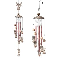 Engel Windspiel Aus Metall - Musikalische Garten-Deko Für Terrasse & Balkon