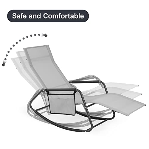 Mansion Home Lounge Chair, Outdoor Chaise Lounge With Side Pocket For Patio, Lawn, Pool, Outdoor Lounge Chairs, Light Grey #TOP6