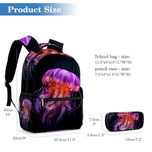 Sac à dos méduse violet brillant pour la rentrée des classes - 2