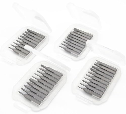 qiipii Precision S2 Steel 4mm screwdriver bit set 38pcs - Phillips 000 00 and more, Flathead, Torx 2 3 4 5 6, Torx Security, Pentalobem, Hex, Tri-Wing, Triangle, U-shaped Bits in Case Collection