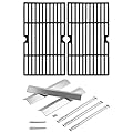 Grill Grates Heat Tent 3 Burner Replacement Parts for Oklahoma Joes Grill Parts Longhorn Combo Charcoal Gas Smoker Grill 12201767 14201767 15202029 16202046 Heat Shield Adjustable Crossover Tube
