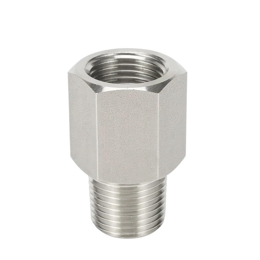 SS316 NPT BSPT 1/8" 1/4" 3/8" 1/2" 3/4" Female to Male Thread 3000psig 20MPa Pipe Fitting Connector Stainless Steel(0.5 F x 0.5 M) Brass Hose