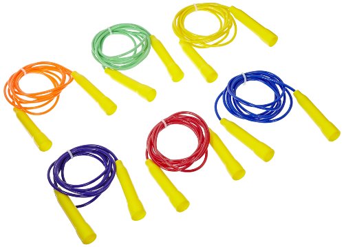 Sportime Jump Ropes, 8 Feet, Assorted Colors, Set of 6 - 1004677