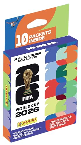 2026 Panini FIFA World Cup Sticker EcoBlister – 10 Official Sticker Packs – Includes Amazon...