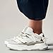 NEW SHITA Women’s Faux Leather Fashion Platform Chunky Sneakers Lightweight Breathable Height Increasing Unisex Casual Walking Tennis Running Shoes (FK2306, White Grey, Size 37)