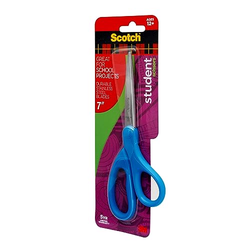 Scotch Student Scissors, 7-Inch - Blue, Green, or Purple, Colors May Vary (1407S-MIX) - image 8