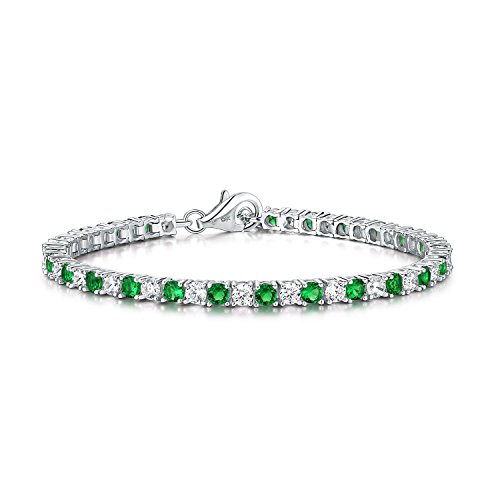 Silver Tennis Bracelet for Women, 925 Sterling Silver Bracelets f...