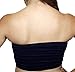 Hollywood Star Fashion Women's Basic Stretch Layer Seamless Tube Bra Bandeau Top,One Size,Black