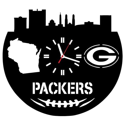 Handmade Wooden Wall Clock Football Gifts for Men Women Girls her Wife mom Fans Packer Lover Home Decor