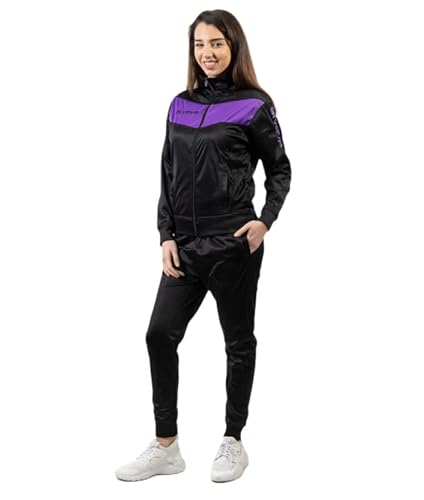 GIVOVA TUTA VISA TRIACETATO 4S NERO/VIOLA Tg. 2XL