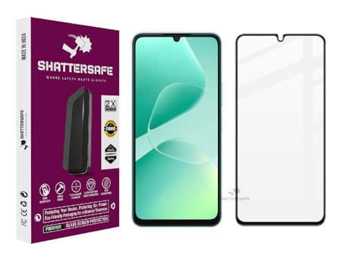 Image of Shattersafe Oleophobic Tempered Glass Screen Protector Compatible For Infinix Hot 60i 5G [Pack of 1]. Edge To Edge Full Screen Protection With Easy Installation Kit & Case Friendly Fit.