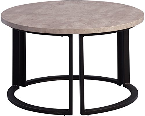 HomeTrends4You New York Table Basse en Bois Aspect béton